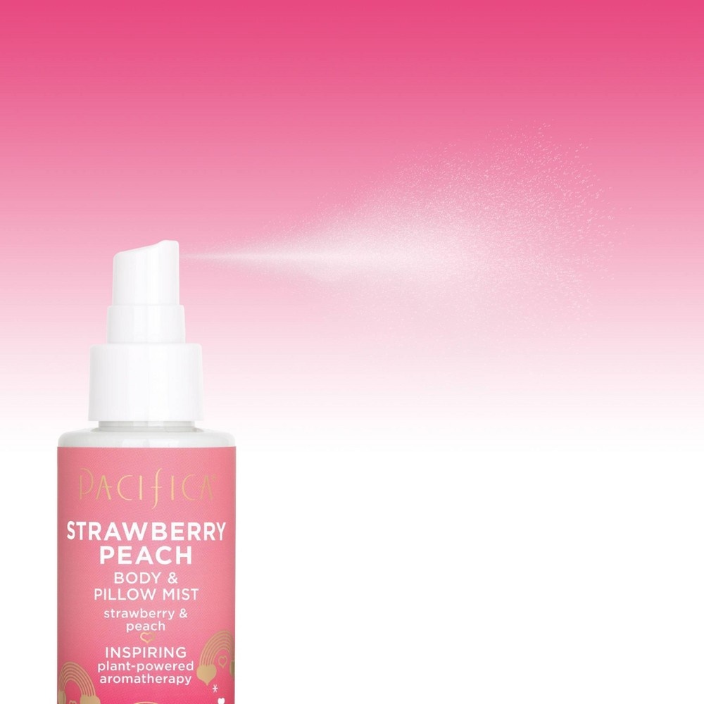 slide 3 of 3, Pacifica Strawberry Peach Body and Pillow Mist, 4 fl oz