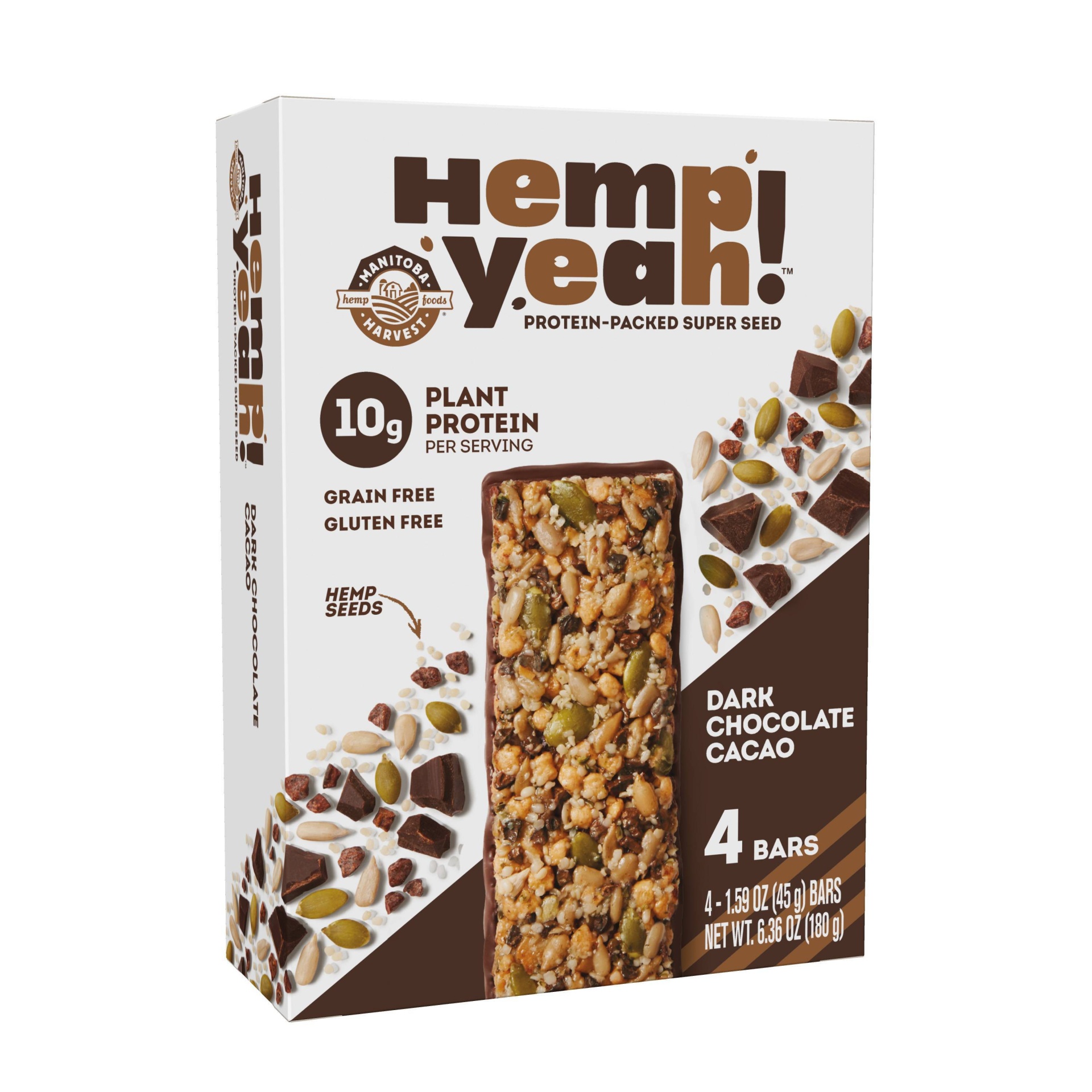 slide 1 of 1, Manitoba Harvest Hemp Yeah! Dark Chocolate Cacao Bars, 4 ct