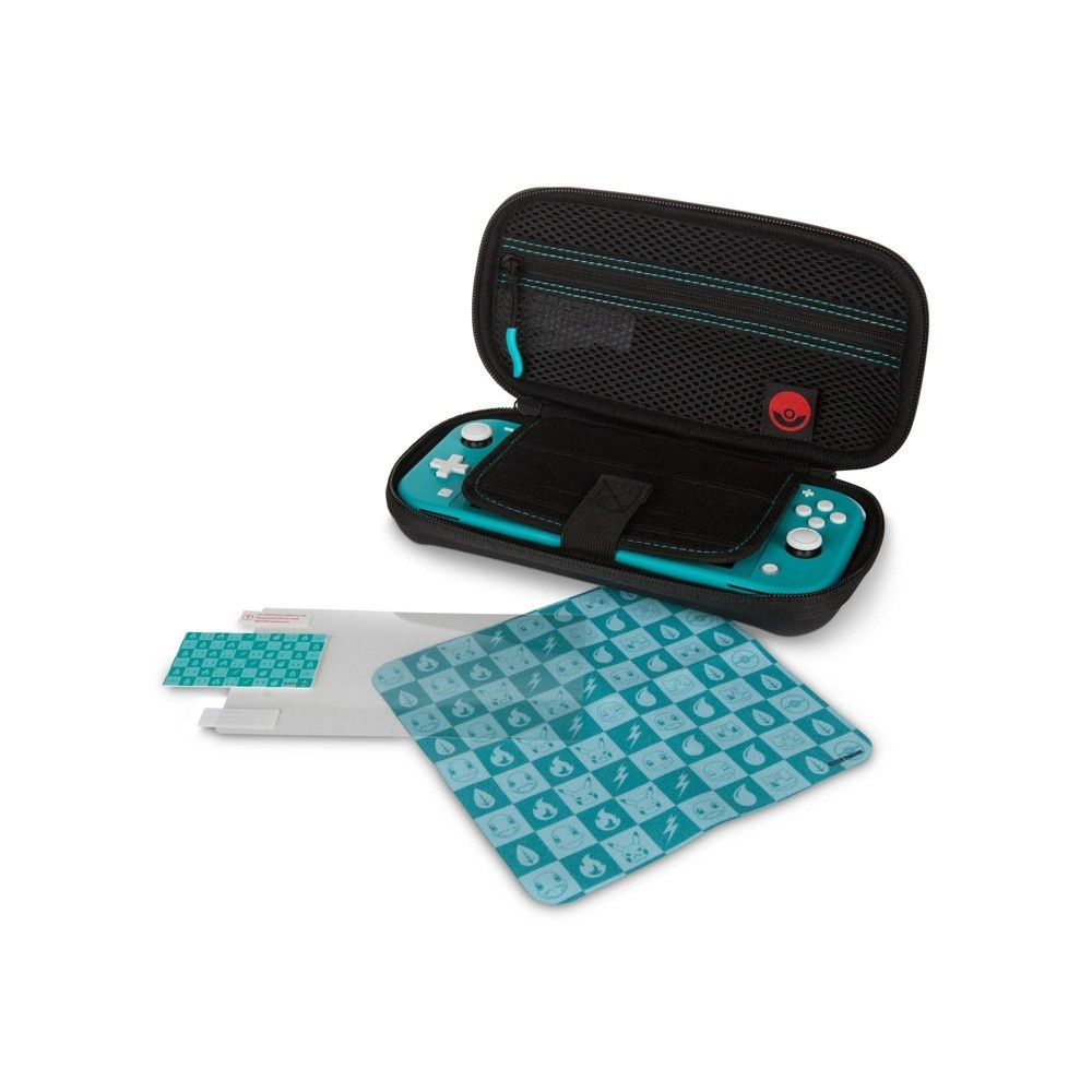 slide 4 of 6, PowerA Protection Case Kit for Nintendo Switch Lite - Pokemon Turquoise Checkered, 1 ct