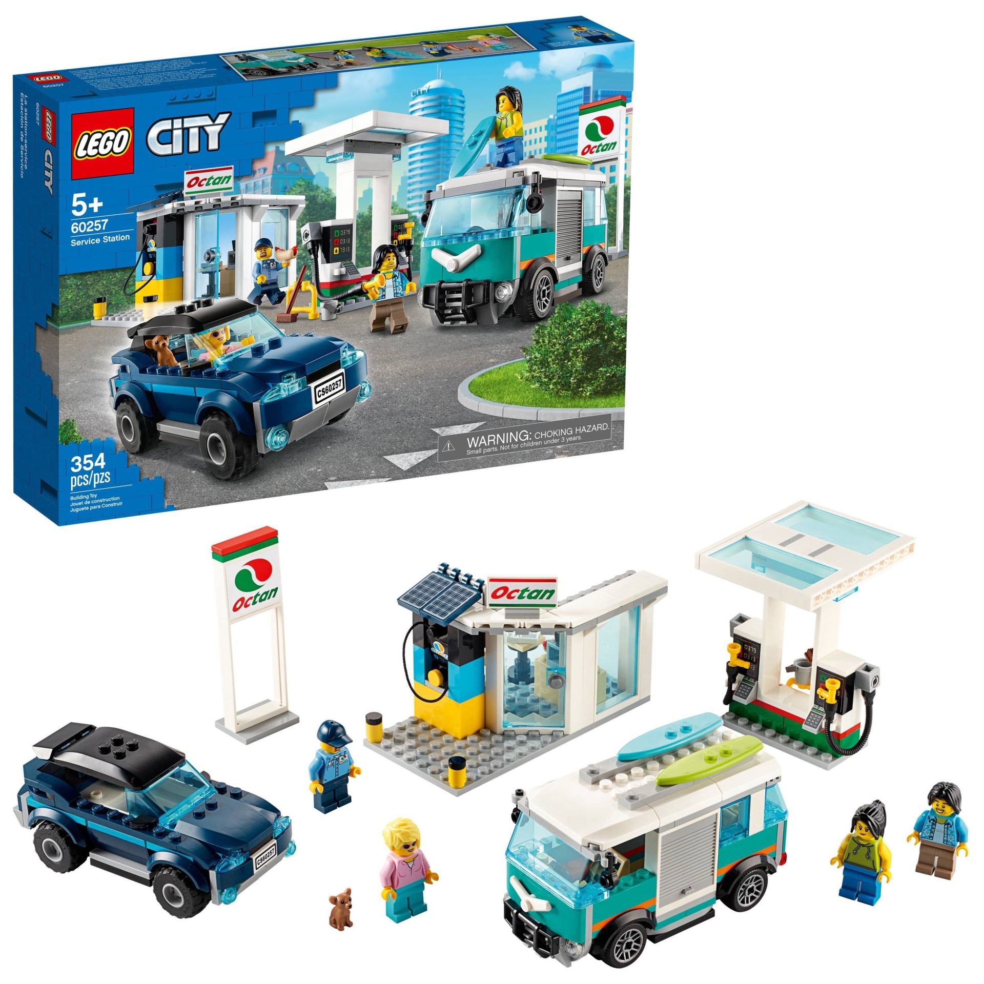 slide 1 of 7, LEGO City Service Station 60257 Building Set, 1 ct