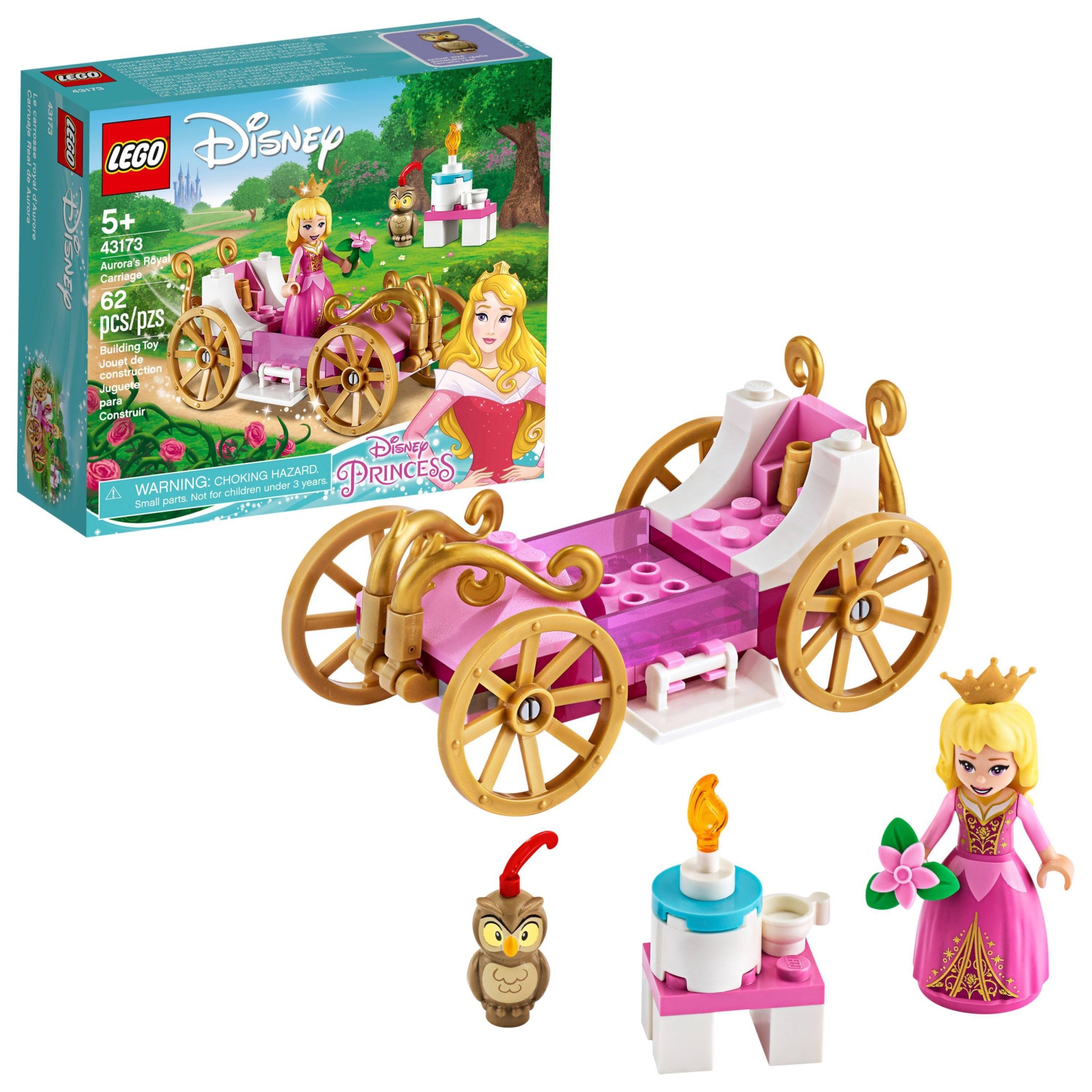 slide 1 of 1, LEGO Disney Aurora's Royal Carriage 43173 Princess Building Playset, 1 ct