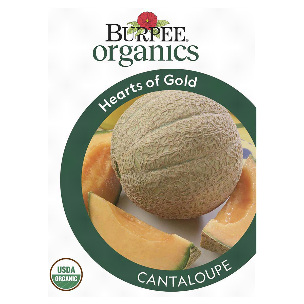 slide 1 of 5, Burpee Hearts of Gold Organic Cantaloupe Seeds, 1 ct