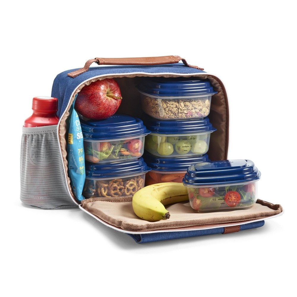 slide 3 of 4, Fit & Fresh Foundry Gaspee Lunch Kit - Navy, 1 ct