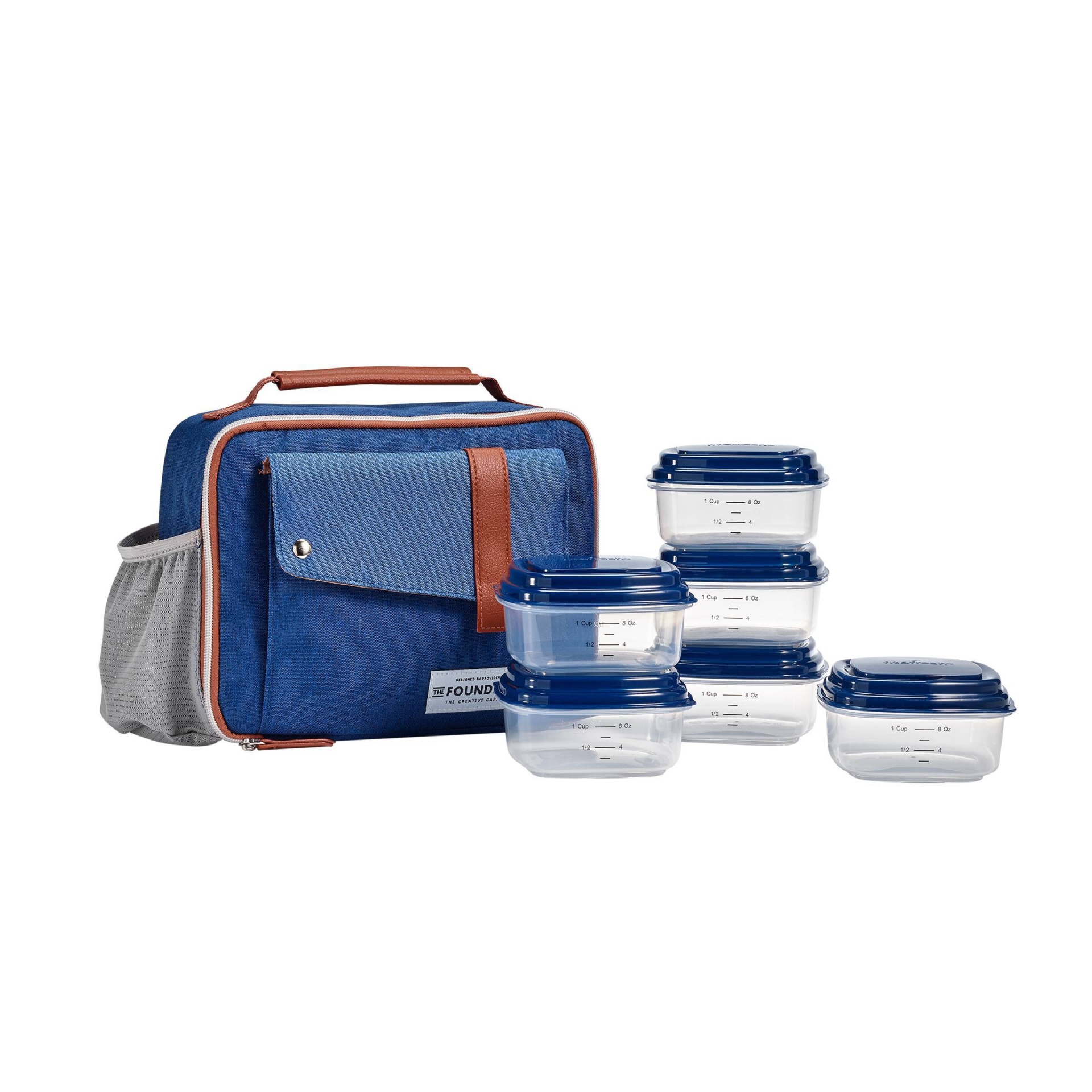 slide 1 of 4, Fit & Fresh Foundry Gaspee Lunch Kit - Navy, 1 ct