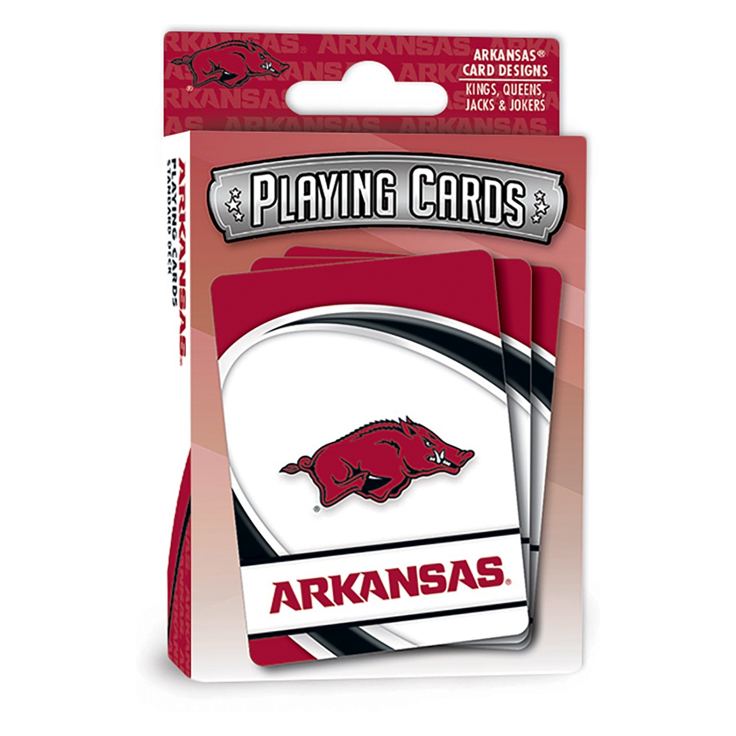 slide 1 of 2, NCAA Arkansas Razorbacks Standard Playing Cards, 1 ct