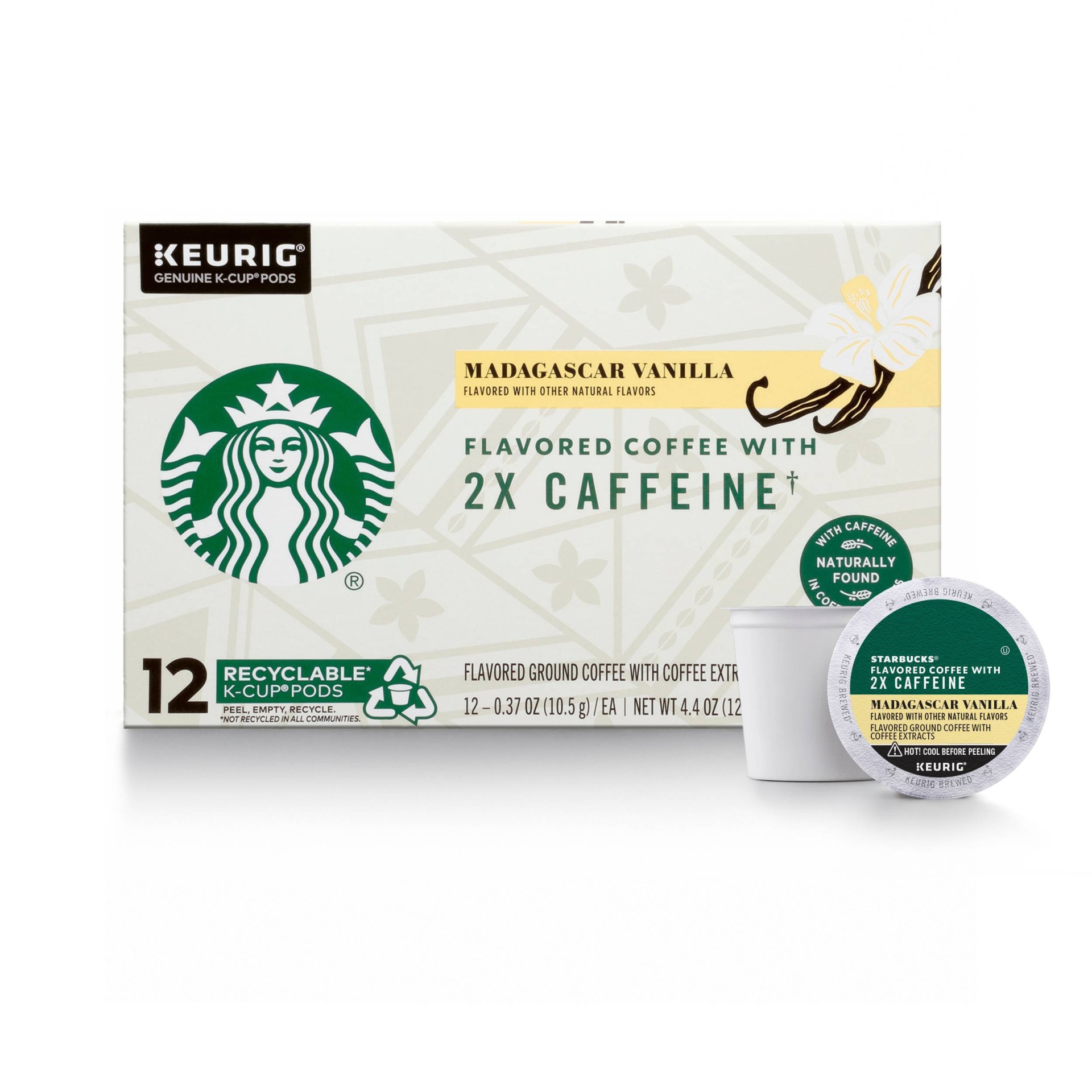 slide 1 of 3, Starbucks KCup Cafe Vanilla Medium Roast, 12 ct, 4.4 oz