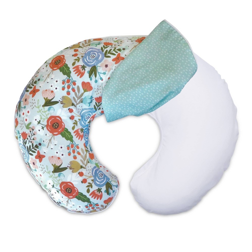 slide 4 of 10, Boppy Nursing Pillow Slipcover Premium - Floral Mint, 1 ct
