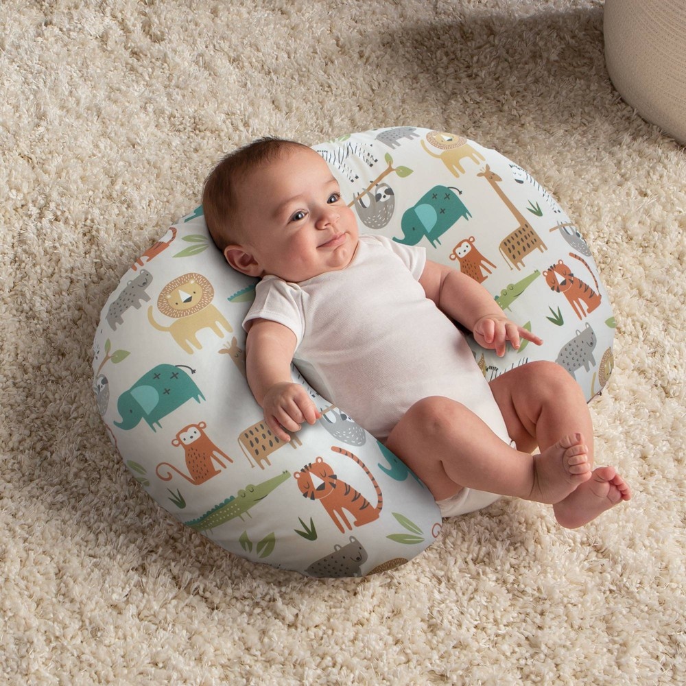 slide 6 of 6, Boppy Original Feeding and Infant Support Pillow - Neutral Jungle Colors, 1 ct