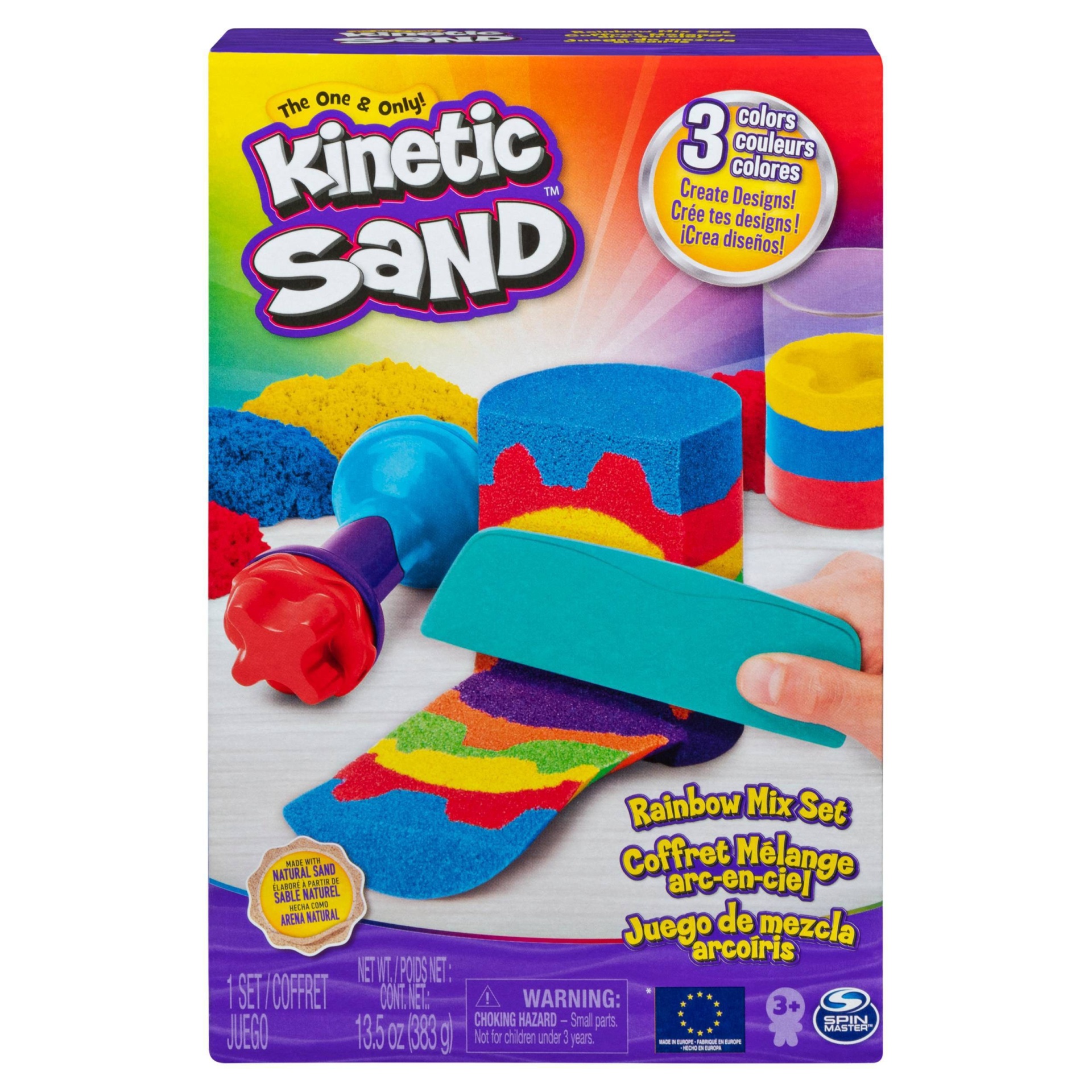 slide 1 of 9, Kinetic Sand Rainbow Mix Set, 1 ct