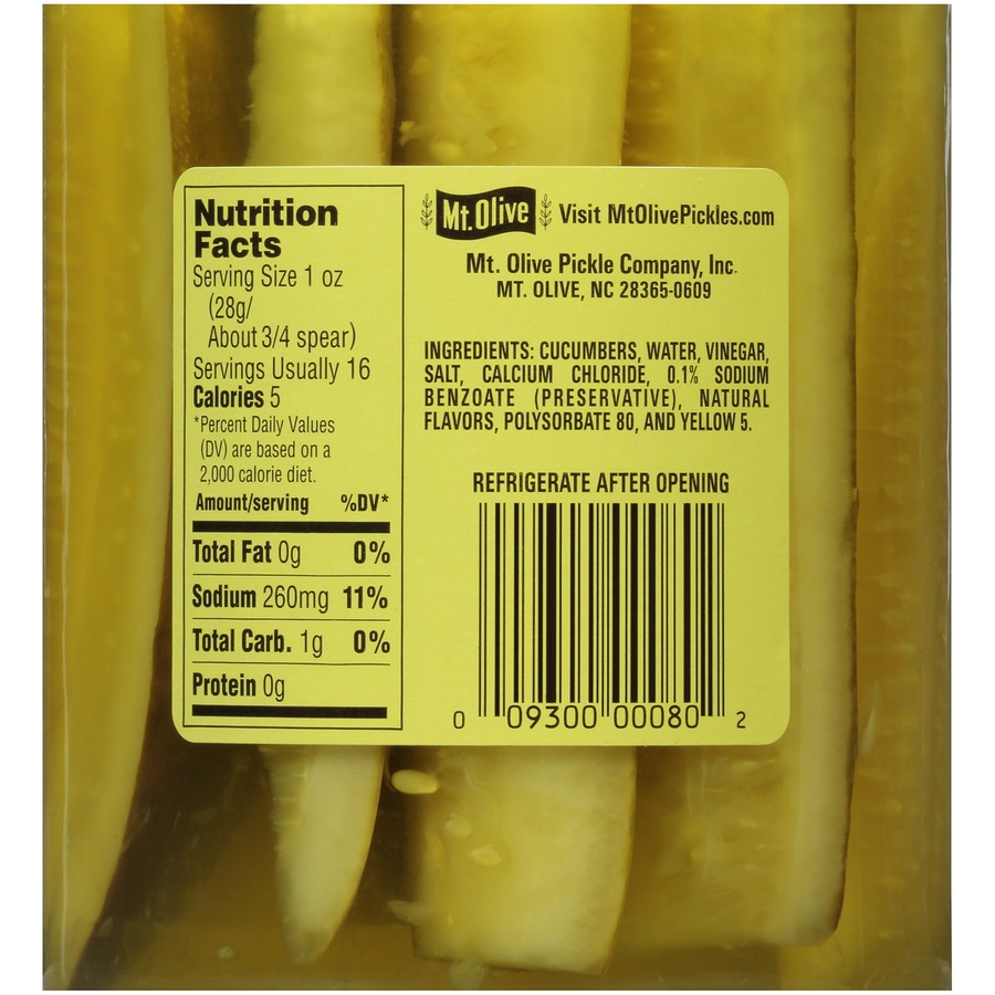 slide 4 of 6, Mt. Olive Kosher Dill Pickle Spears, 24 fl oz