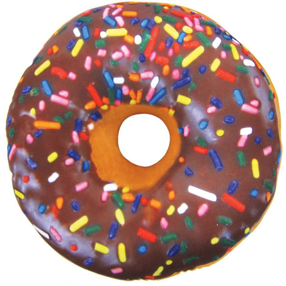 Sprinkle Donut Shaped Throw Pillow