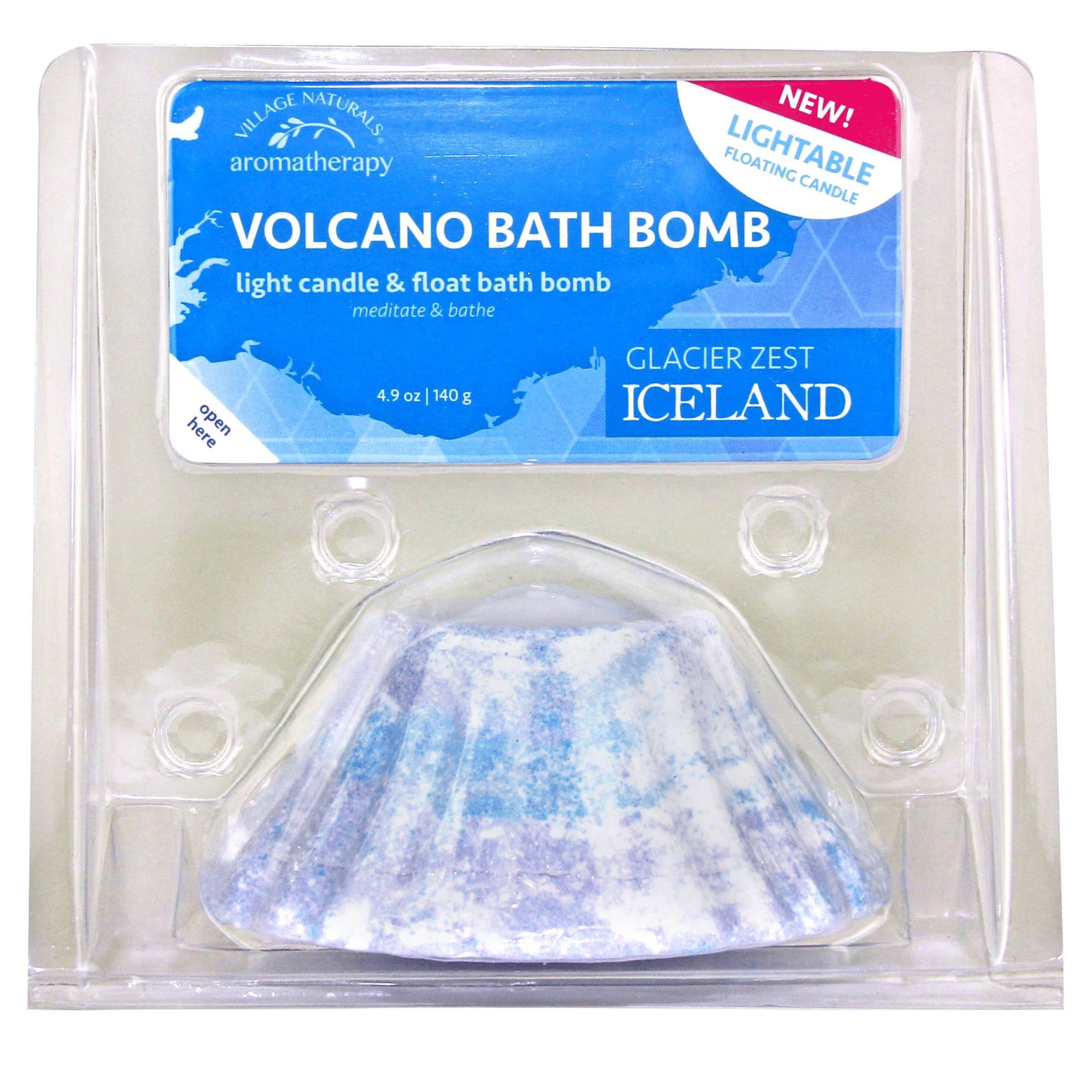 slide 1 of 5, Village Naturals Bath Shoppe Volcano Lightable Bath Bomb, 4.9 oz