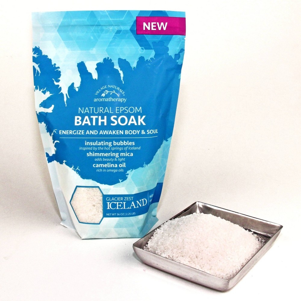 slide 3 of 4, Village Naturals Bath Shoppe Aromatherapy Iceland Epsom Bath Soak, 36 oz