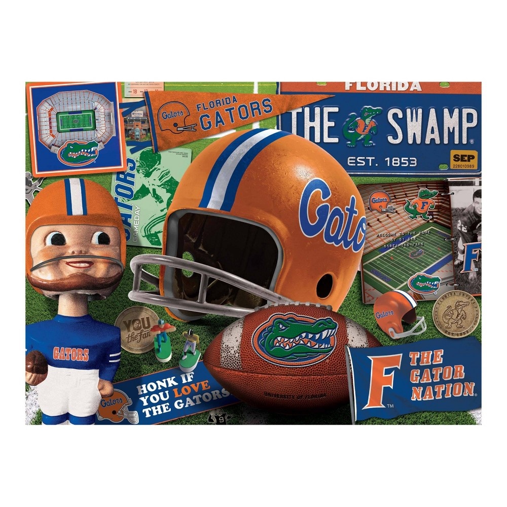 slide 3 of 3, NCAA Florida Gators Throwback Puzzle, 500 ct