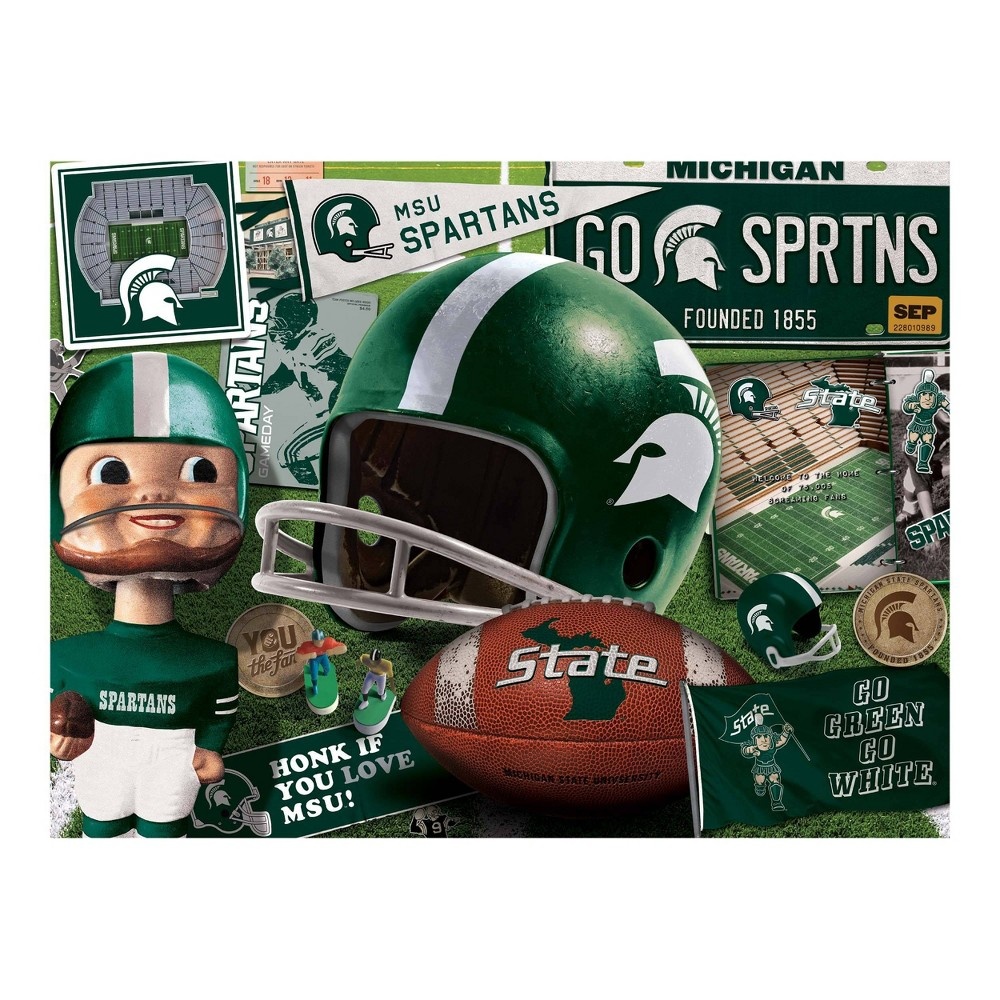 slide 3 of 3, NCAA Michigan State Spartans Throwback Puzzle, 500 ct