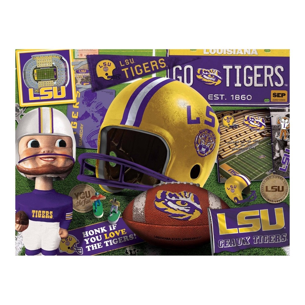 slide 3 of 3, NCAA LSU Tigers Throwback Puzzle, 500 ct