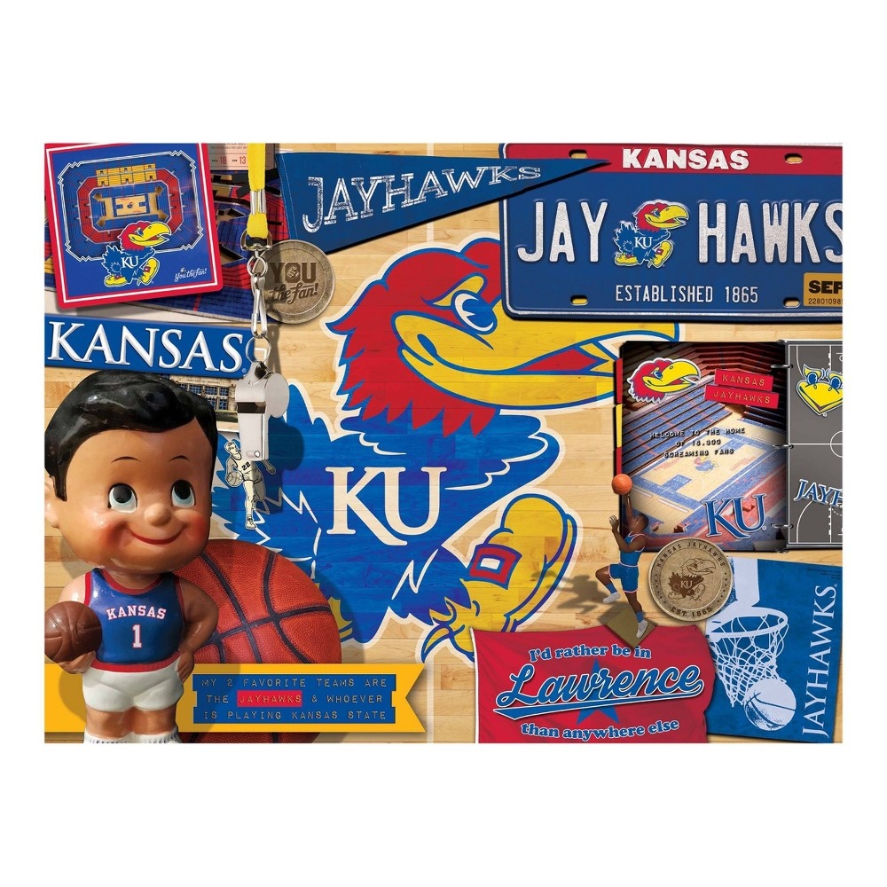 slide 3 of 3, NCAA Kansas Jayhawks Throwback Puzzle, 500 ct