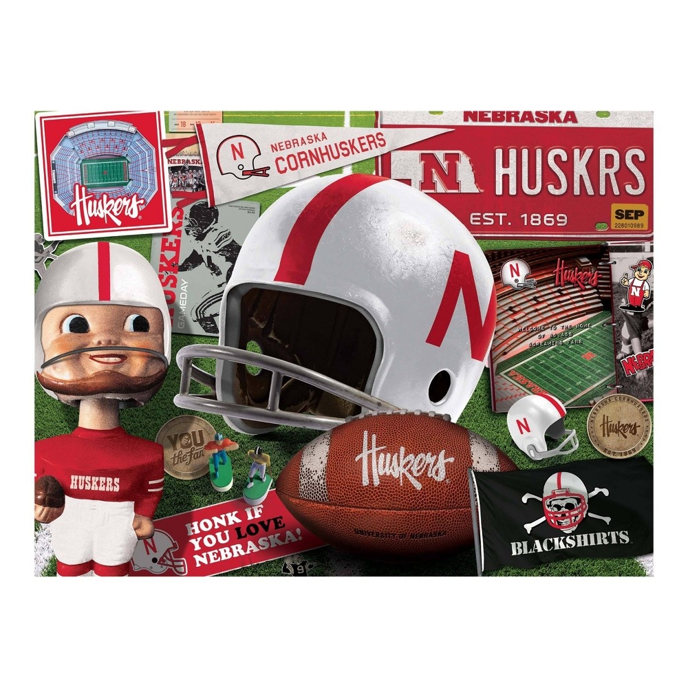 slide 3 of 3, NCAA Nebraska Cornhuskers Throwback Puzzle, 500 ct