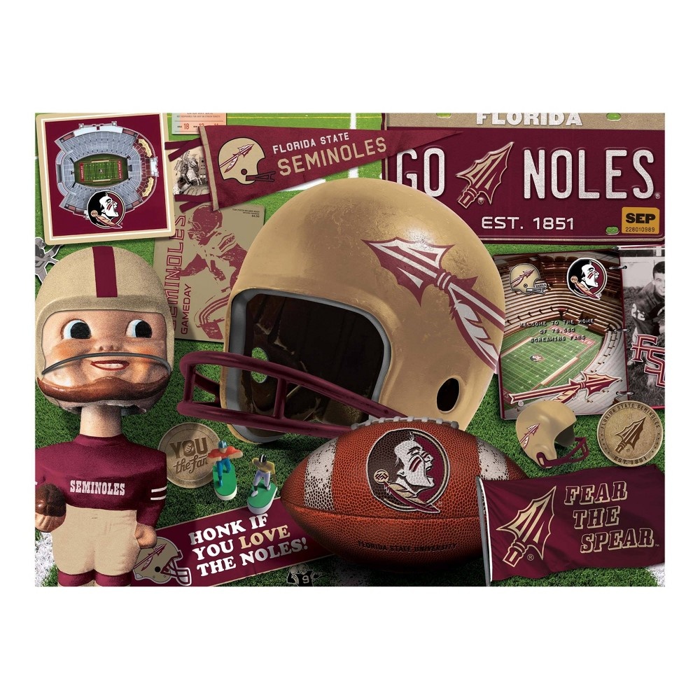 slide 3 of 3, NCAA Florida State Seminoles Throwback Puzzle, 500 ct