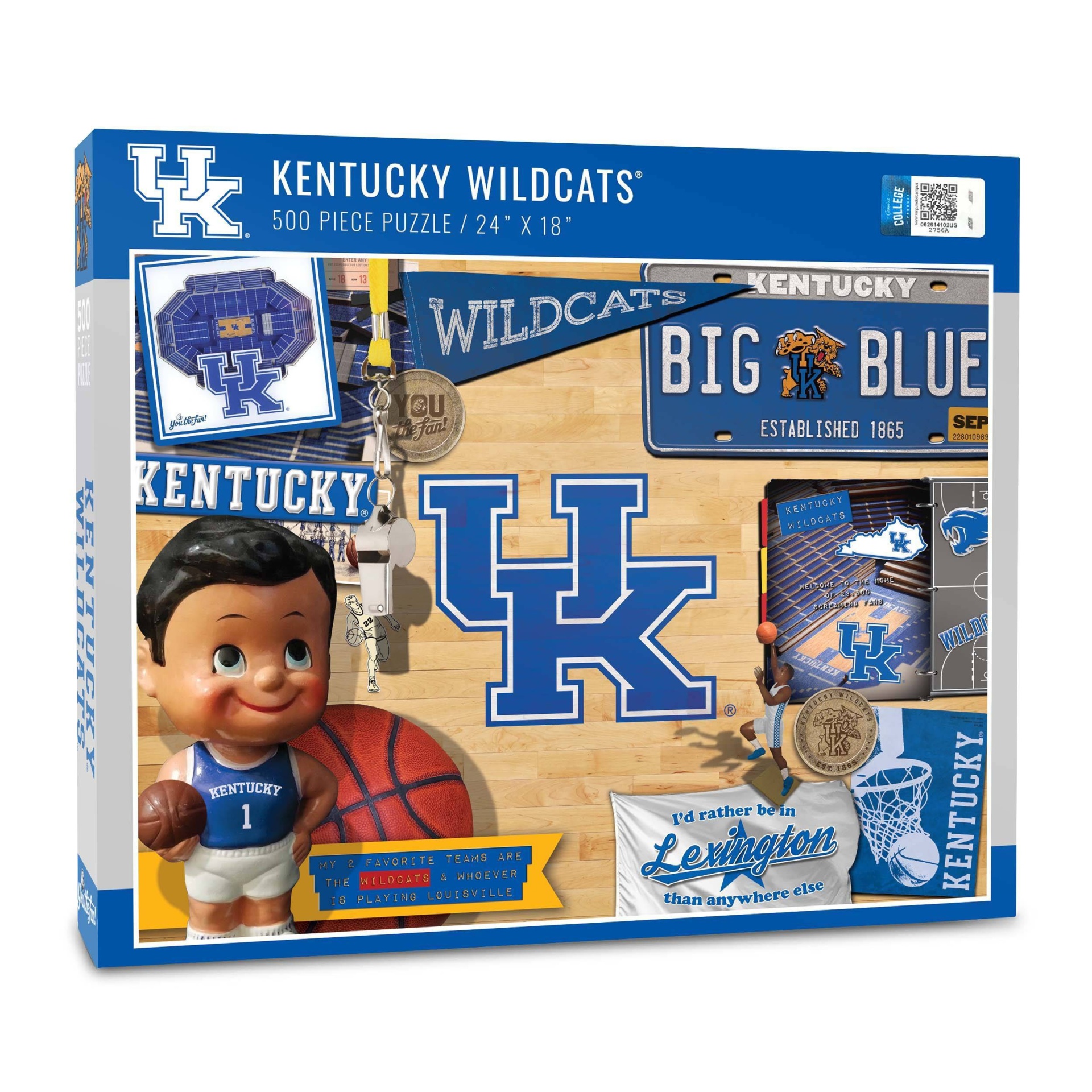 slide 1 of 3, NCAA Kentucky Wildcats Throwback Puzzle, 500 ct