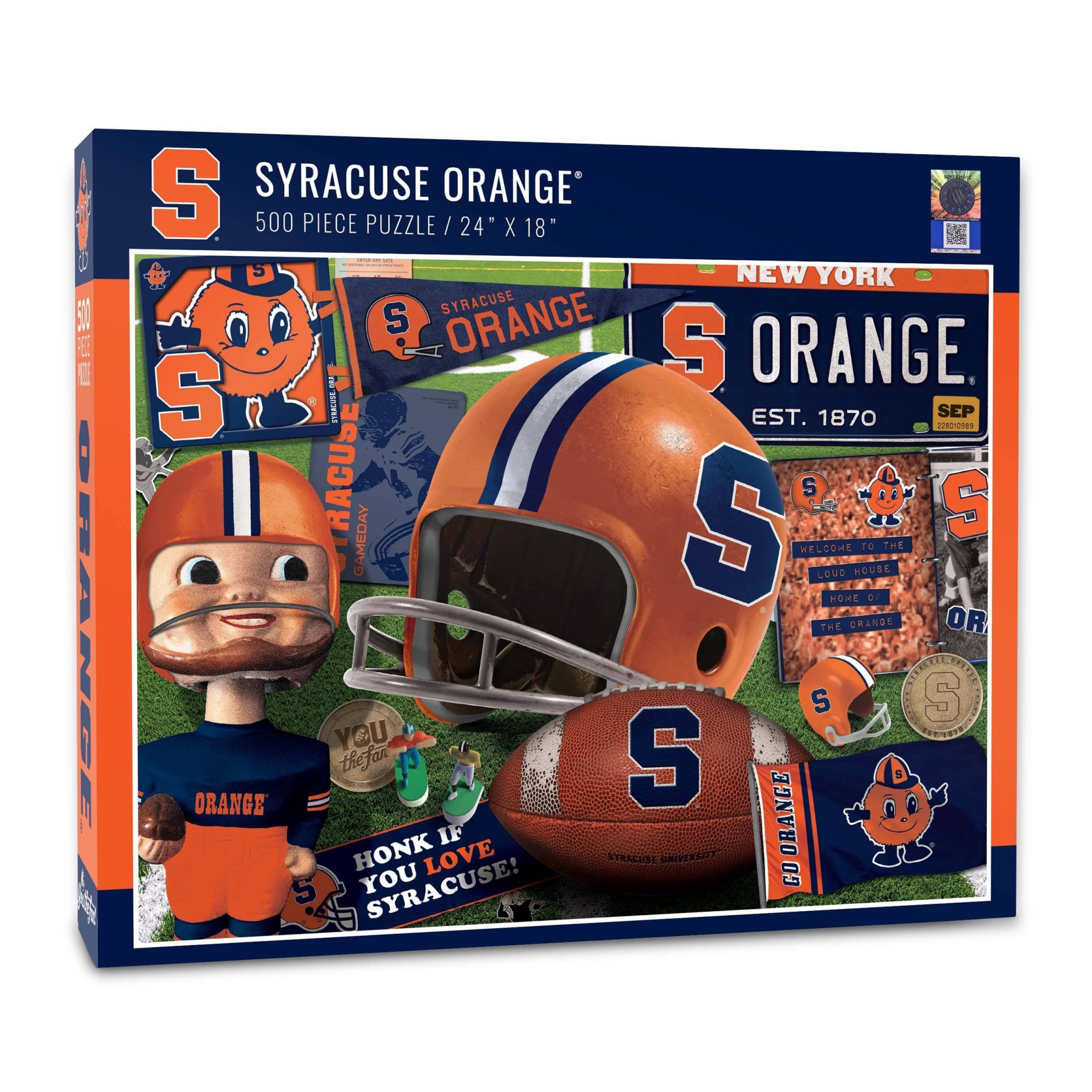 slide 1 of 3, NCAA Syracuse Orange Throwback Puzzle, 500 ct