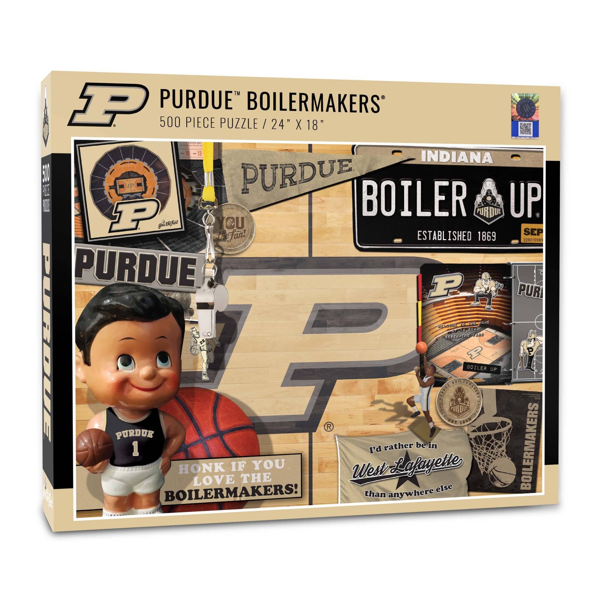 slide 1 of 3, NCAA Purdue Boilermakers Throwback Puzzle, 500 ct