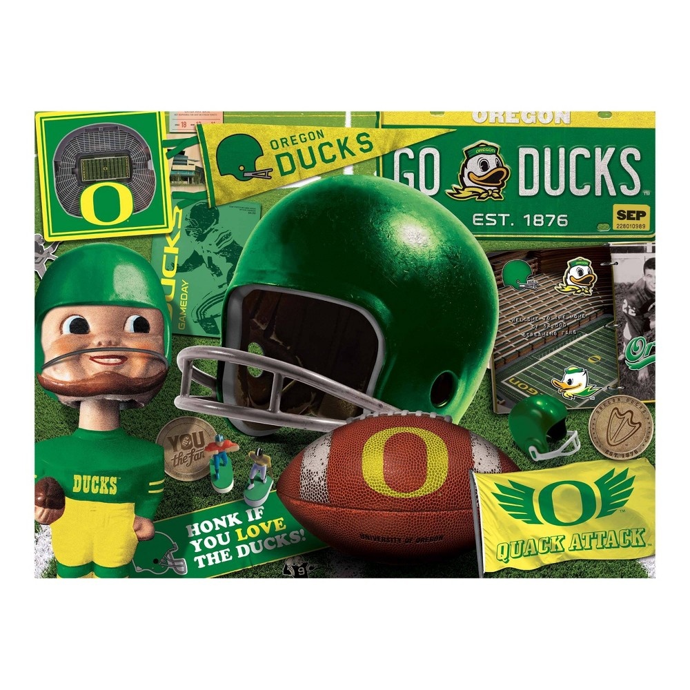 slide 3 of 3, NCAA Oregon Ducks Throwback Puzzle, 500 ct