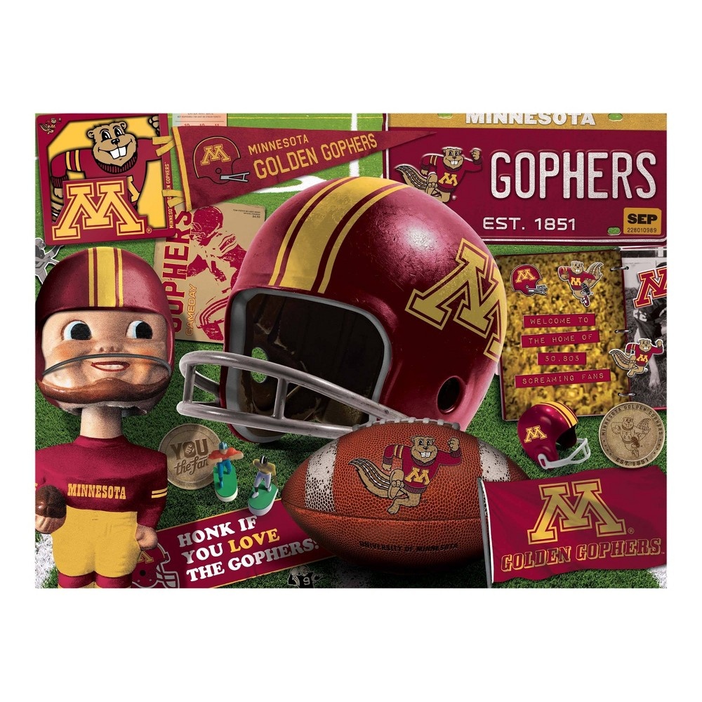 slide 3 of 3, NCAA Minnesota Golden Gophers Throwback Puzzle, 500 ct