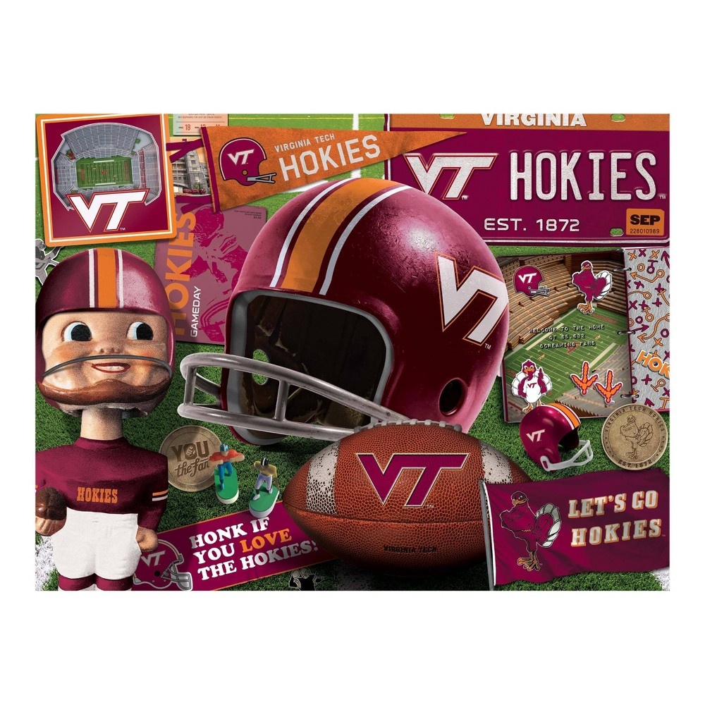 slide 3 of 3, NCAA Virginia Tech Hokies Throwback Puzzle, 500 ct