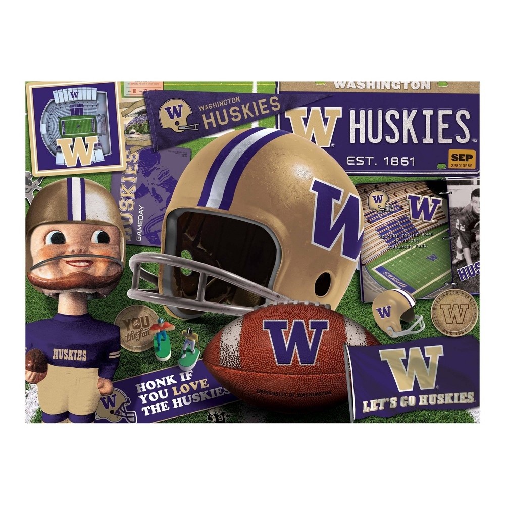 slide 3 of 3, NCAA Washington Huskies Throwback Puzzle, 500 ct