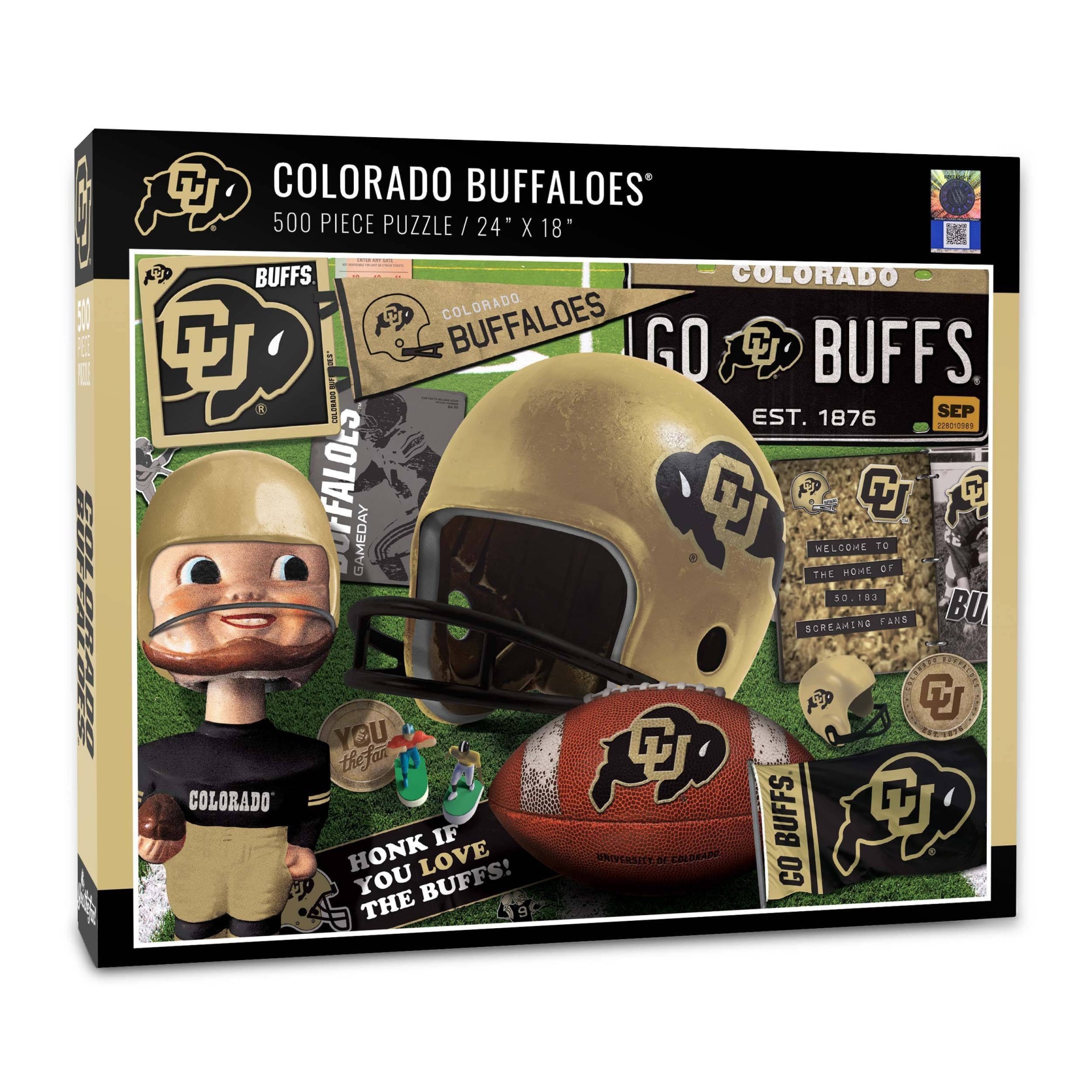 slide 1 of 3, NCAA Colorado Buffaloes Throwback Puzzle, 500 ct