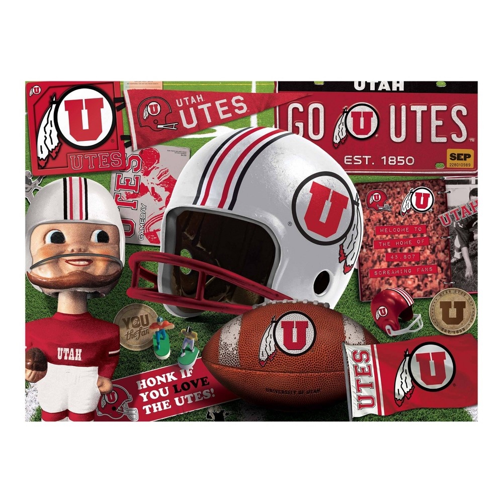 slide 3 of 3, NCAA Utah Utes Throwback Puzzle, 500 ct