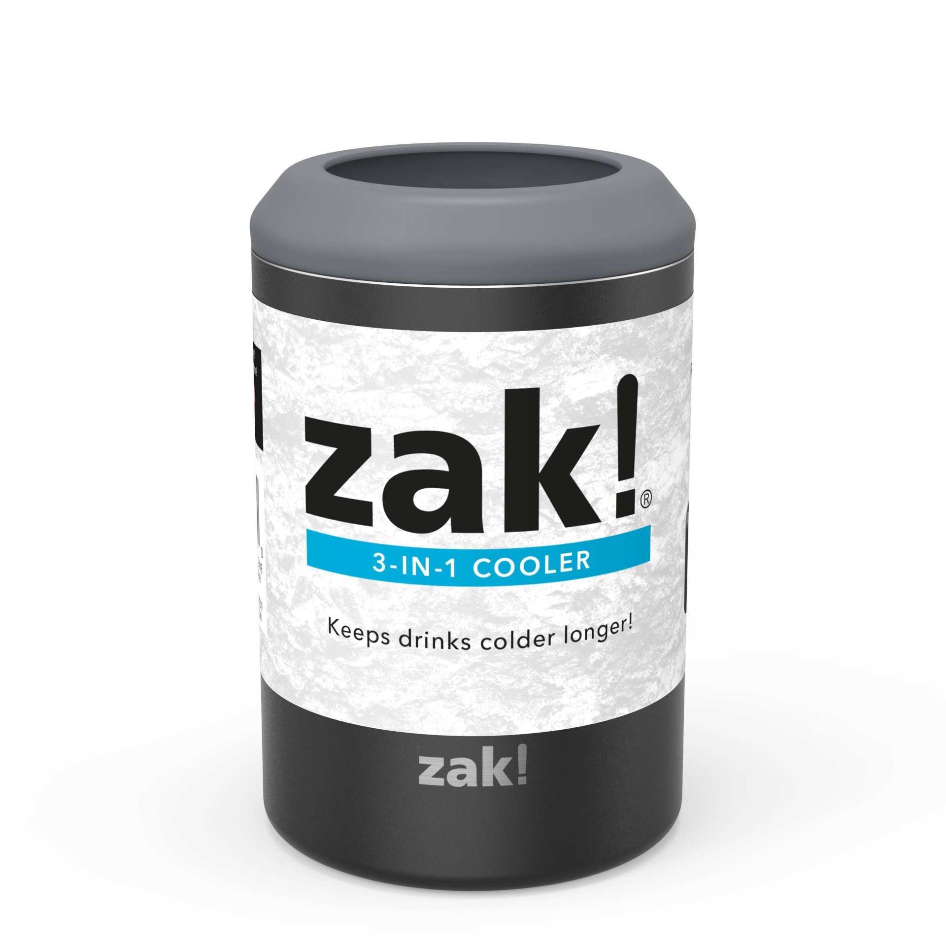 slide 1 of 11, Zak Designs Zak! Designs 12.5oz Stainless Steel Insulated Can Cooler - Black, 1 ct