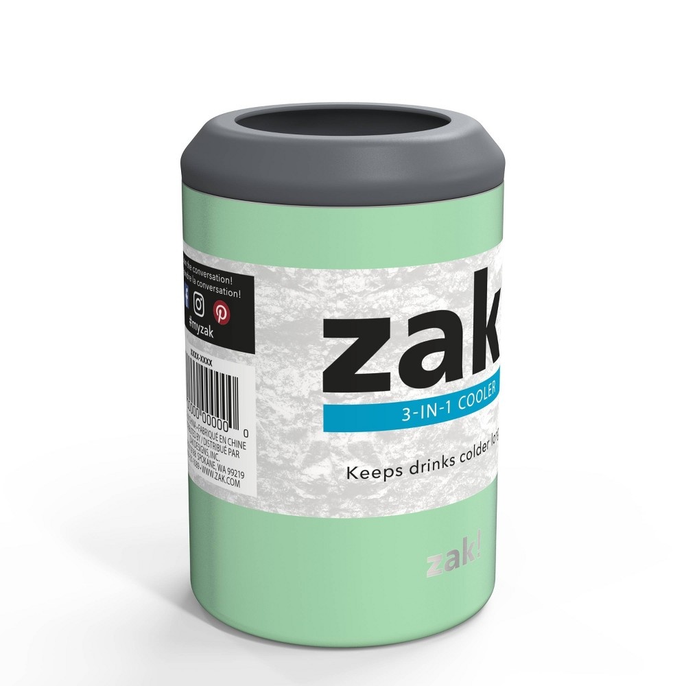 slide 7 of 10, Zak! Designs Zak Design Can Cooler - Neo Mint, 1 ct