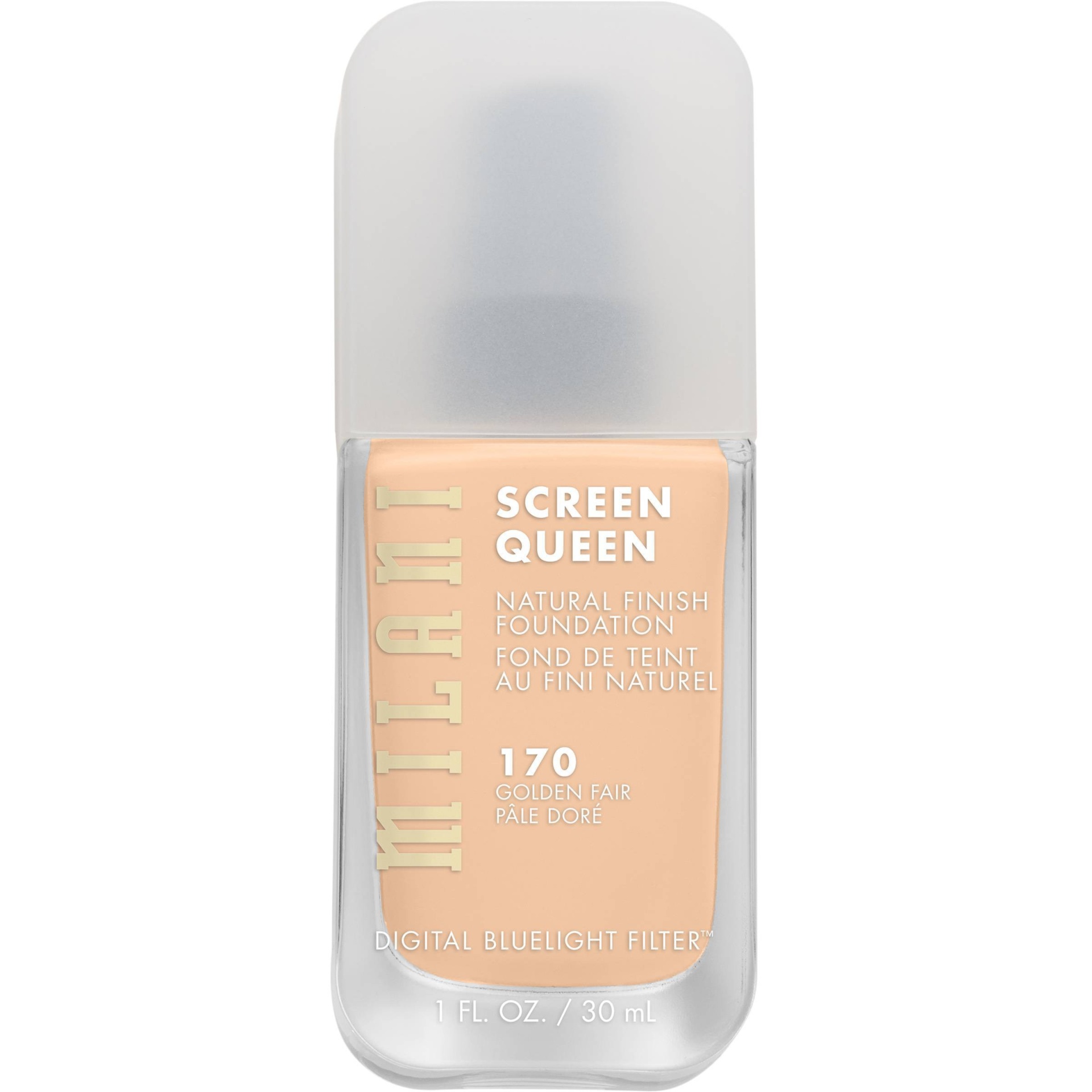 slide 1 of 4, Milani Screen Queen Cruelty Free Foundation with Digital Bluelight Filter Technology - 170 Golden Fair - 1 fl oz, 1 ct