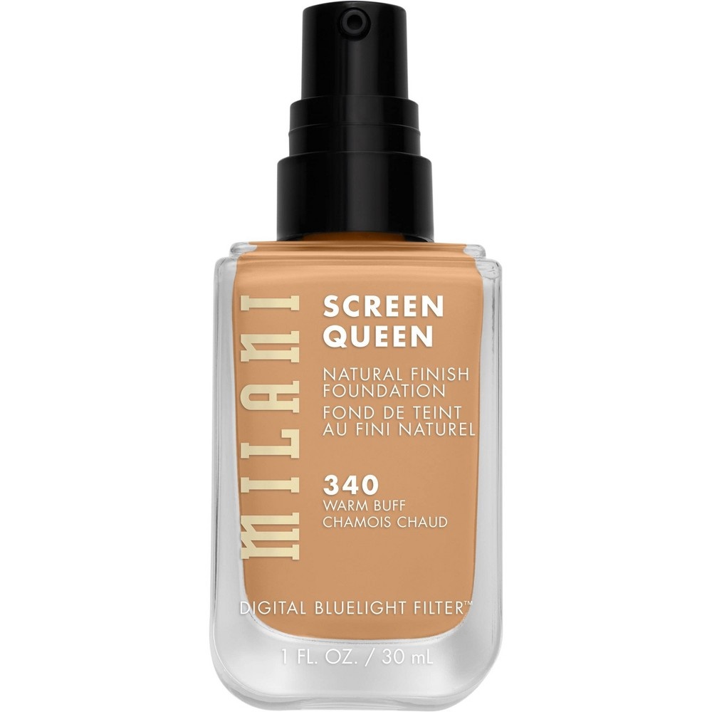 slide 2 of 4, Milani Screen Queen Cruelty Free Foundation with Digital Bluelight Filter Technology - 340 Warm Buff - 1 fl oz, 1 ct