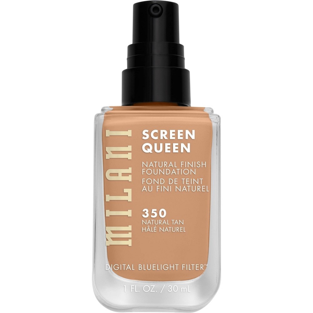 slide 2 of 4, Milani Screen Queen Cruelty Free Foundation with Digital Bluelight Filter Technology - 350 Natural Tan - 1 fl oz, 1 ct