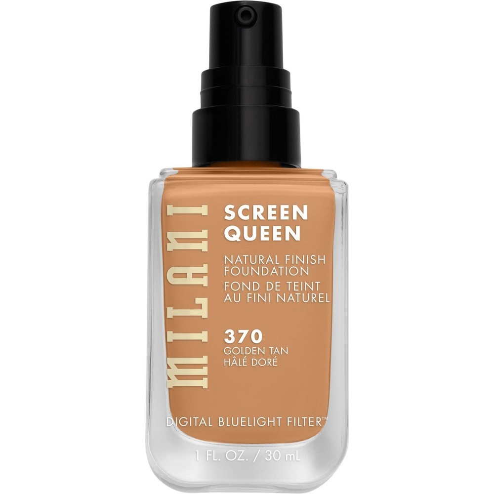 slide 2 of 4, Milani Screen Queen Cruelty Free Foundation with Digital Bluelight Filter Technology - 370 Golden Tan - 1 fl oz, 1 ct