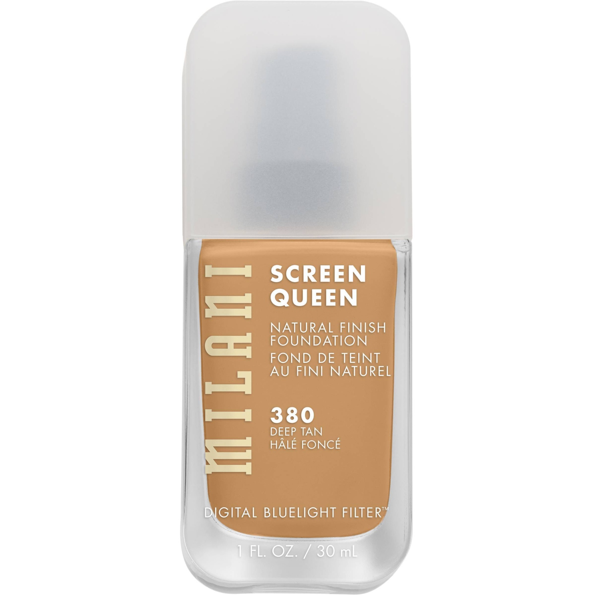 slide 1 of 4, Milani Screen Queen Cruelty Free Foundation with Digital Bluelight Filter Technology - 380 Deep Tan - 1 fl oz, 1 ct