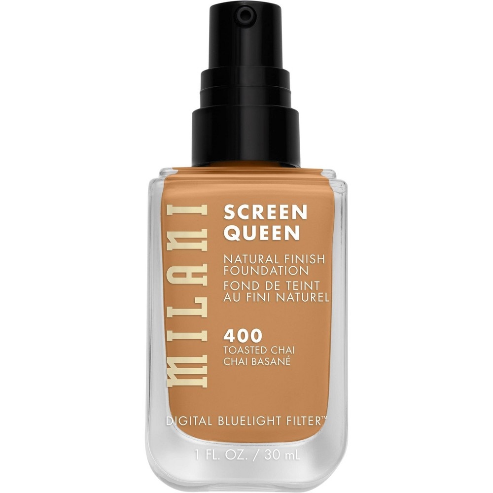 slide 2 of 4, Milani Screen Queen Cruelty Free Foundation with Digital Bluelight Filter Technology - 400 Toasted Chai - 1 fl oz, 1 ct