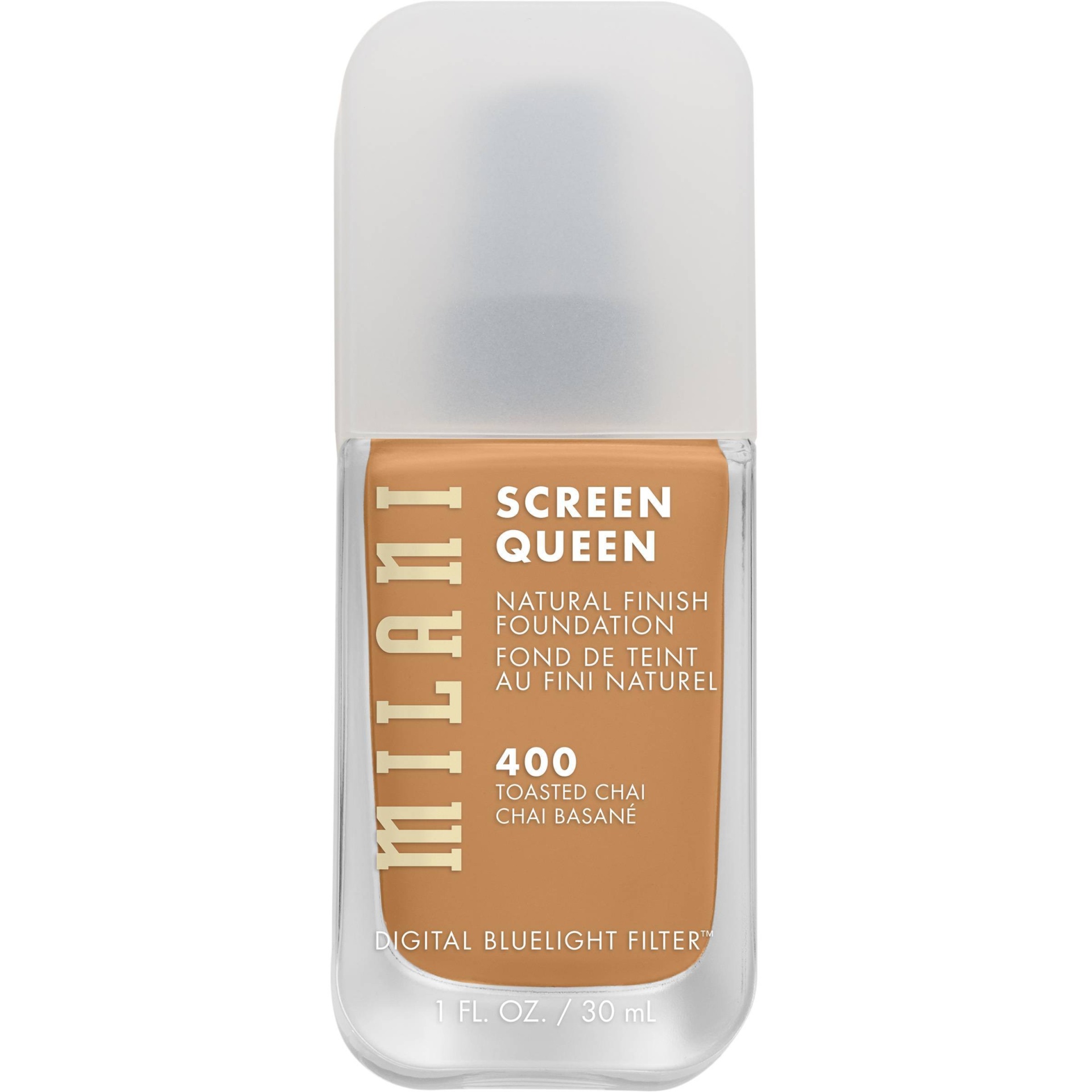 slide 1 of 4, Milani Screen Queen Cruelty Free Foundation with Digital Bluelight Filter Technology - 400 Toasted Chai - 1 fl oz, 1 ct