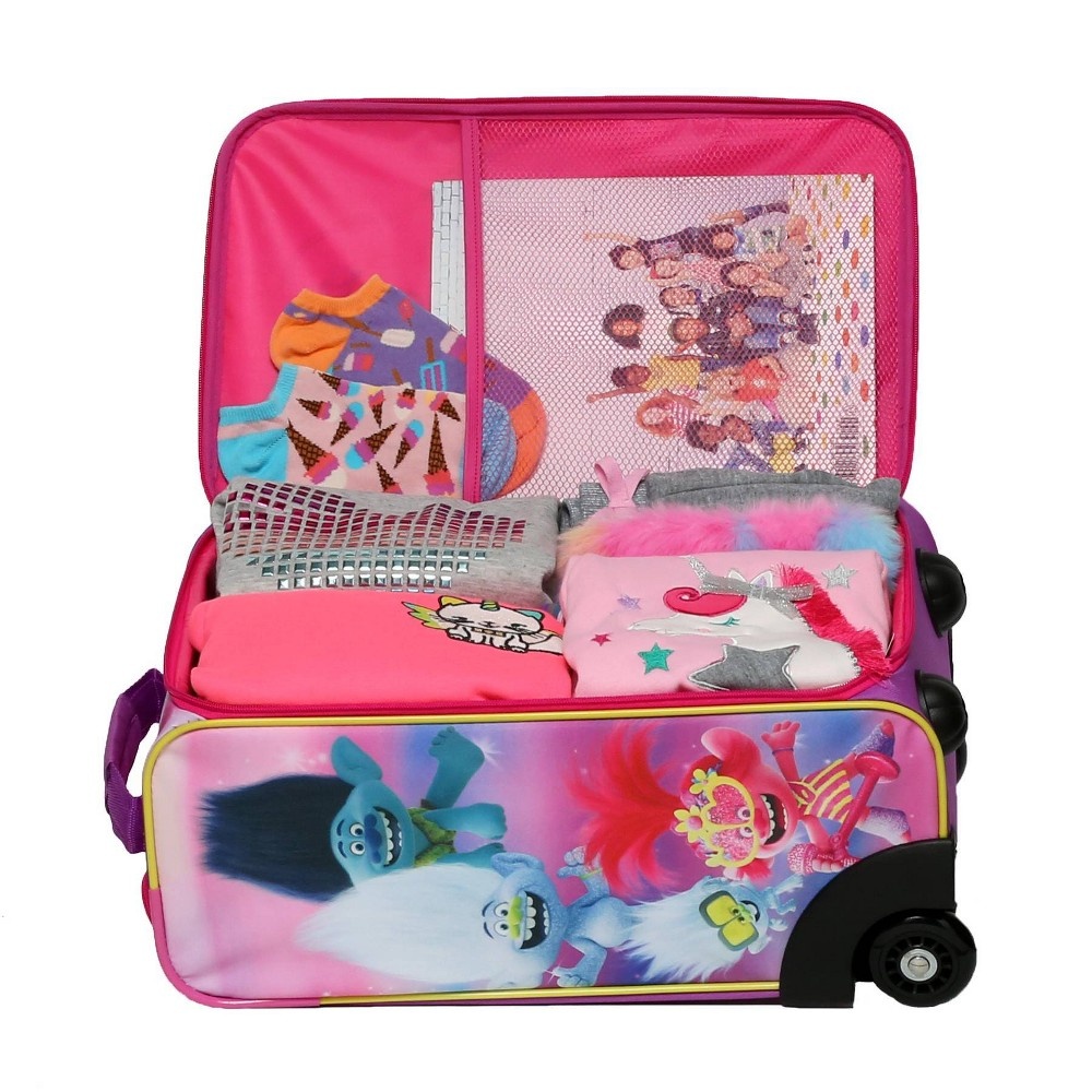 slide 2 of 6, Trolls World Tour Softside Kids' Suitcase, 1 ct