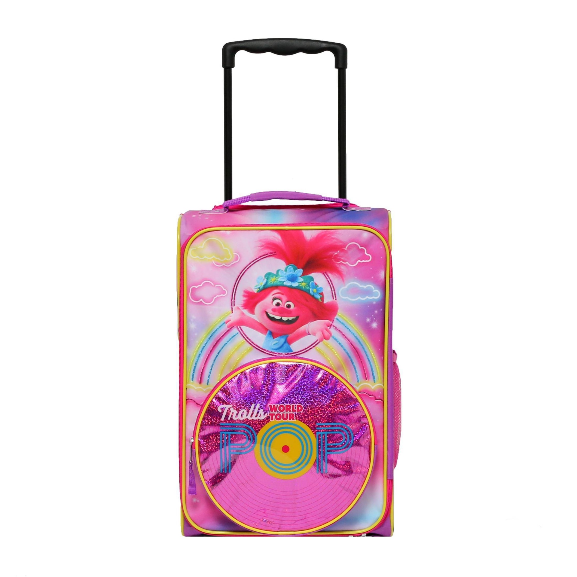 slide 1 of 6, Trolls World Tour Softside Kids' Suitcase, 1 ct