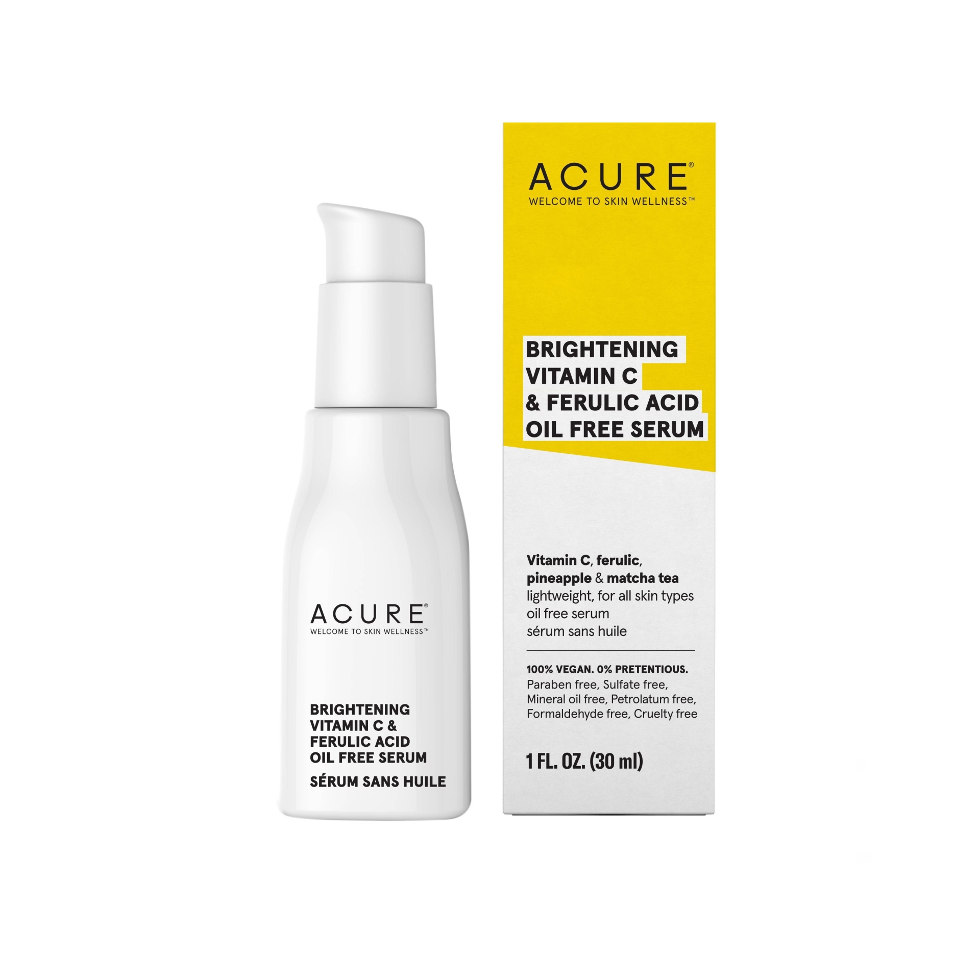 slide 1 of 5, Acure Brightening Vitamin C & Ferulic Acid Oil Free Serum For Face - 1 fl oz, 1 fl oz