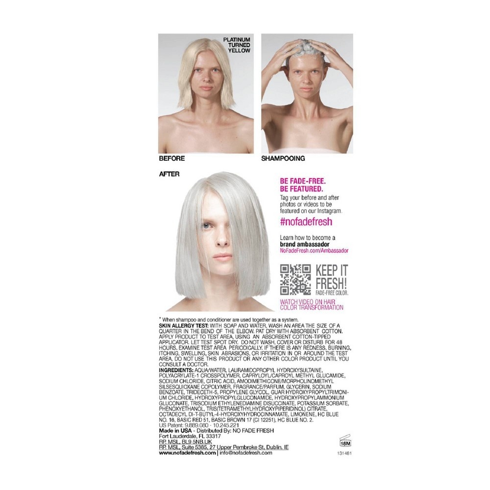 slide 4 of 6, No Fade Fresh Color Depositing Semi-Permanent Hair Color Shampoo - Icy Silver - 6.4 fl oz, 1 ct