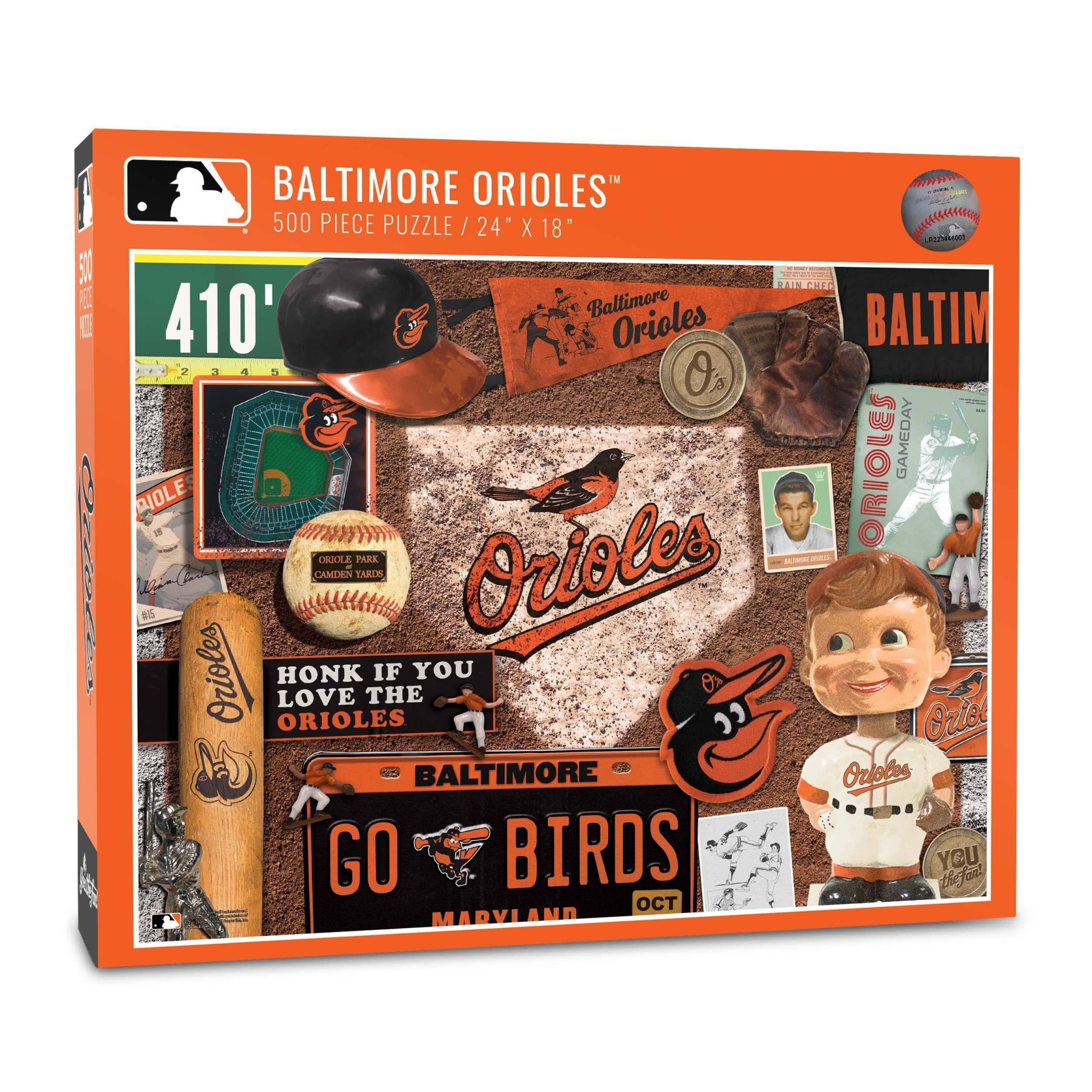 slide 1 of 3, MLB Baltimore Orioles Throwback Puzzle, 500 ct