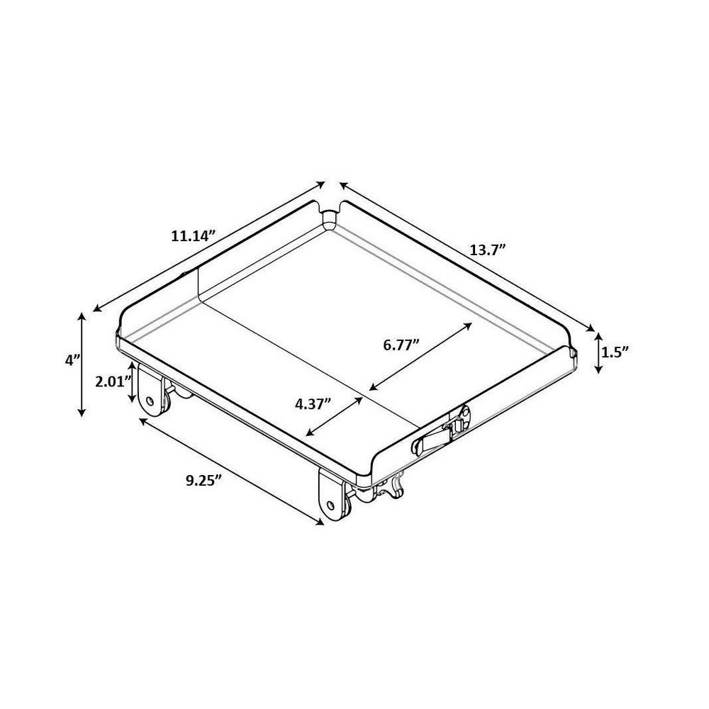 slide 6 of 6, Fold Down Loft Tray Nightstand White - Room Essentials, 1 ct