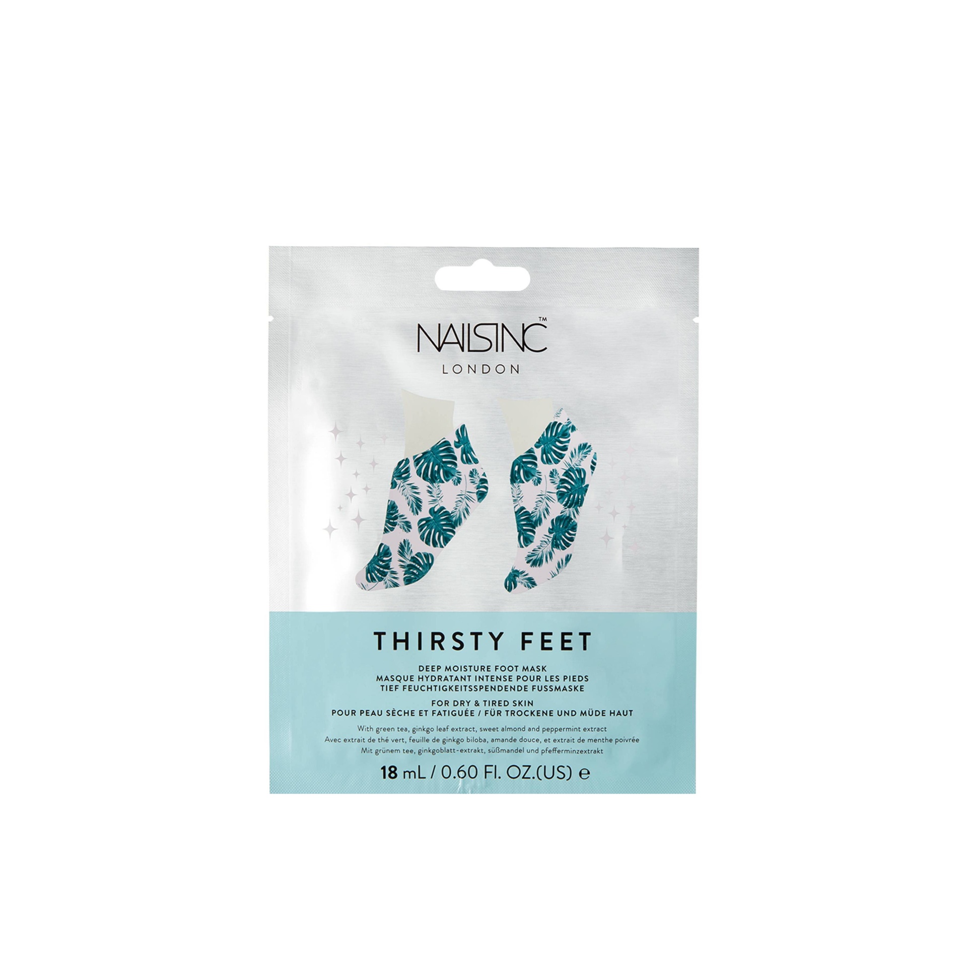 slide 1 of 3, Nails Inc. Nails.INC Thirsty Feet Deep Moisture Foot Mask -, 0.60 fl oz