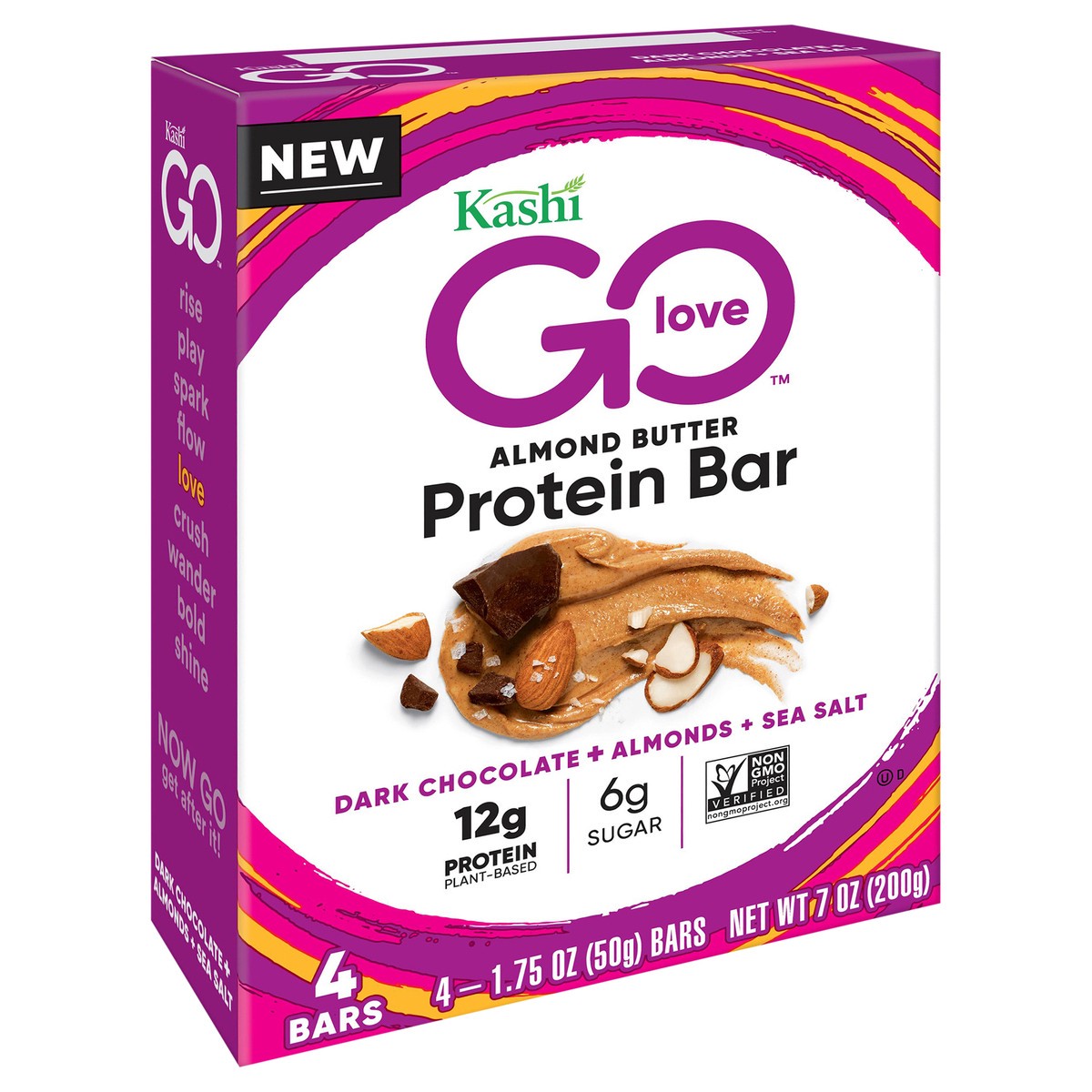 slide 7 of 11, Kashi Go Love Almond Butter Protein Bar 4 - 1.75 oz Bars, 4 ct