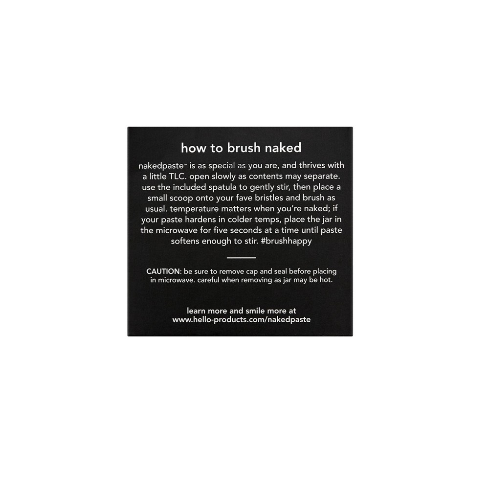 slide 9 of 9, hello Nakedpaste Activated Charcoal Simply Whitening Fluoride Free Toothpaste, 3 oz